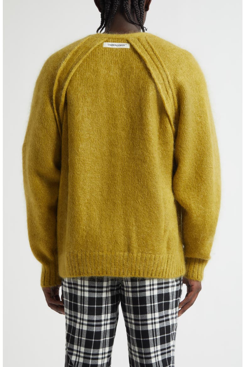 Mohair & Wool Blend V-Neck Cardigan, Alternate, color, DARK YELLOW