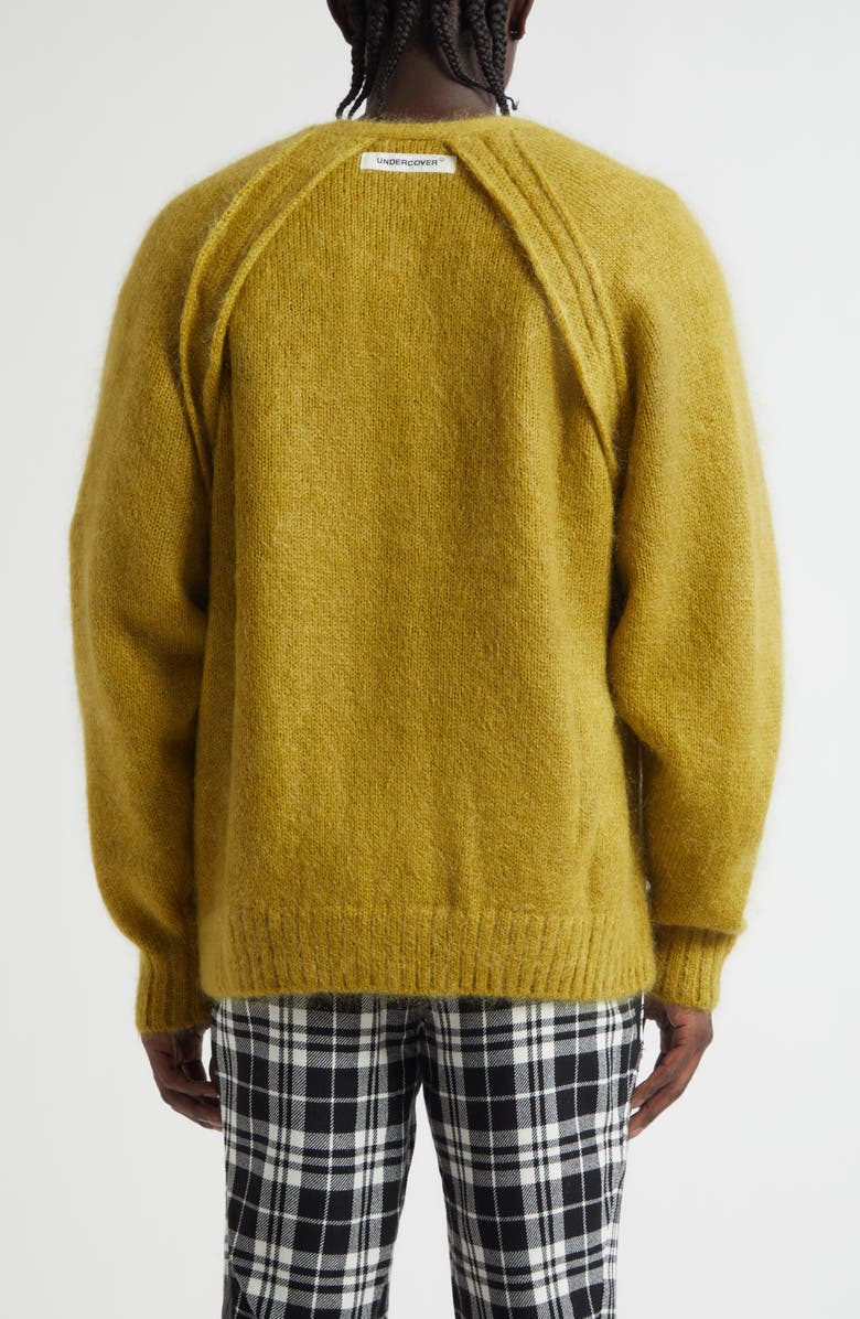 Undercover Mohair & Wool Blend V-Neck Cardigan, Alternate, color, Dark Yellow