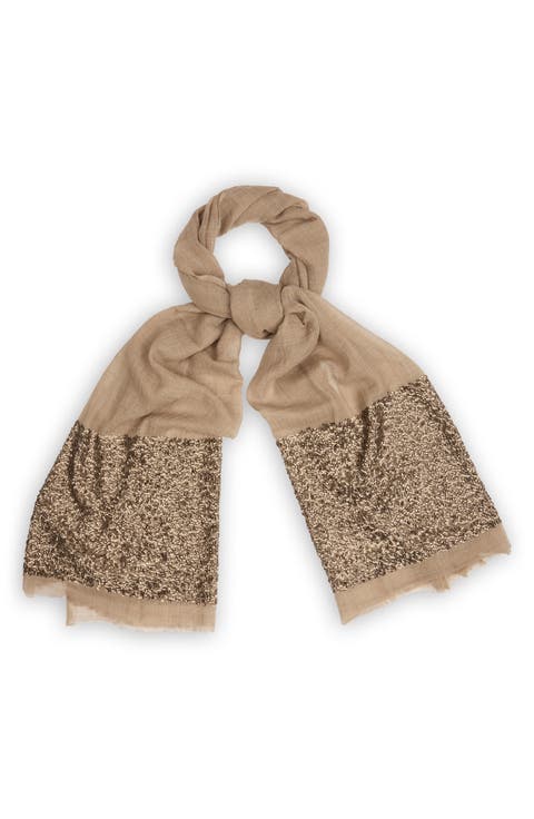 Sequin Wool Formal Scarf