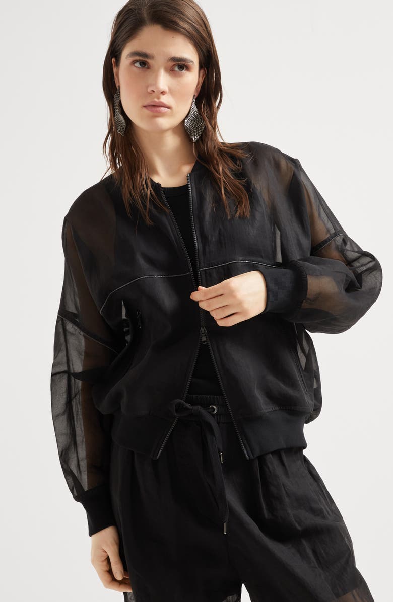 Brunello Cucinelli Bomber jacket with monili, Alternate, color, 