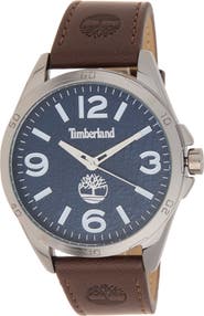 Timberland Classic Quartz Leather Strap Watch, 45mm