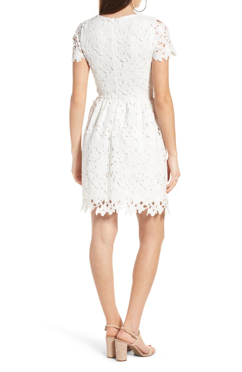 Dee Elly Lace Skater Dress, Alternate, color, 