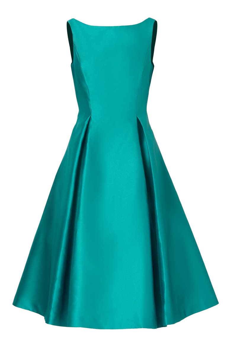 SLVLSS TEA LENGTH DRESS, Alternate, color, EXOTIC JADE