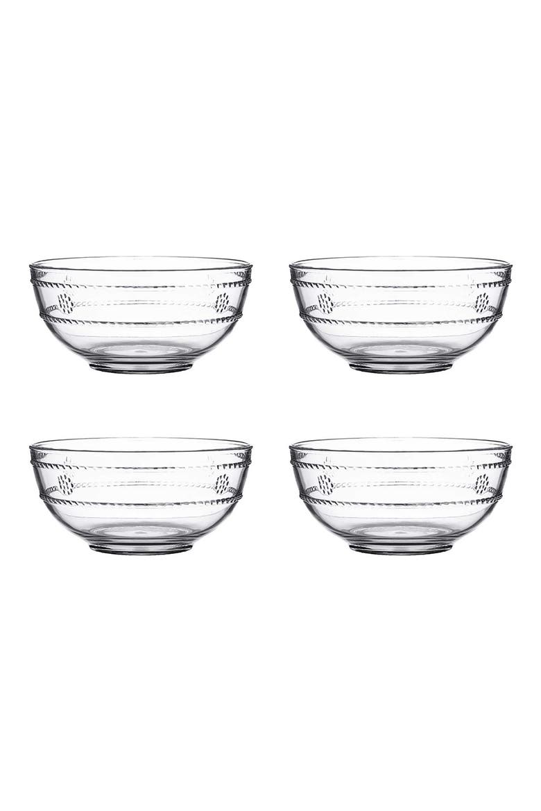 Isabella Set of 4 Acrylic Berry Bowls, Main, color, CLEAR