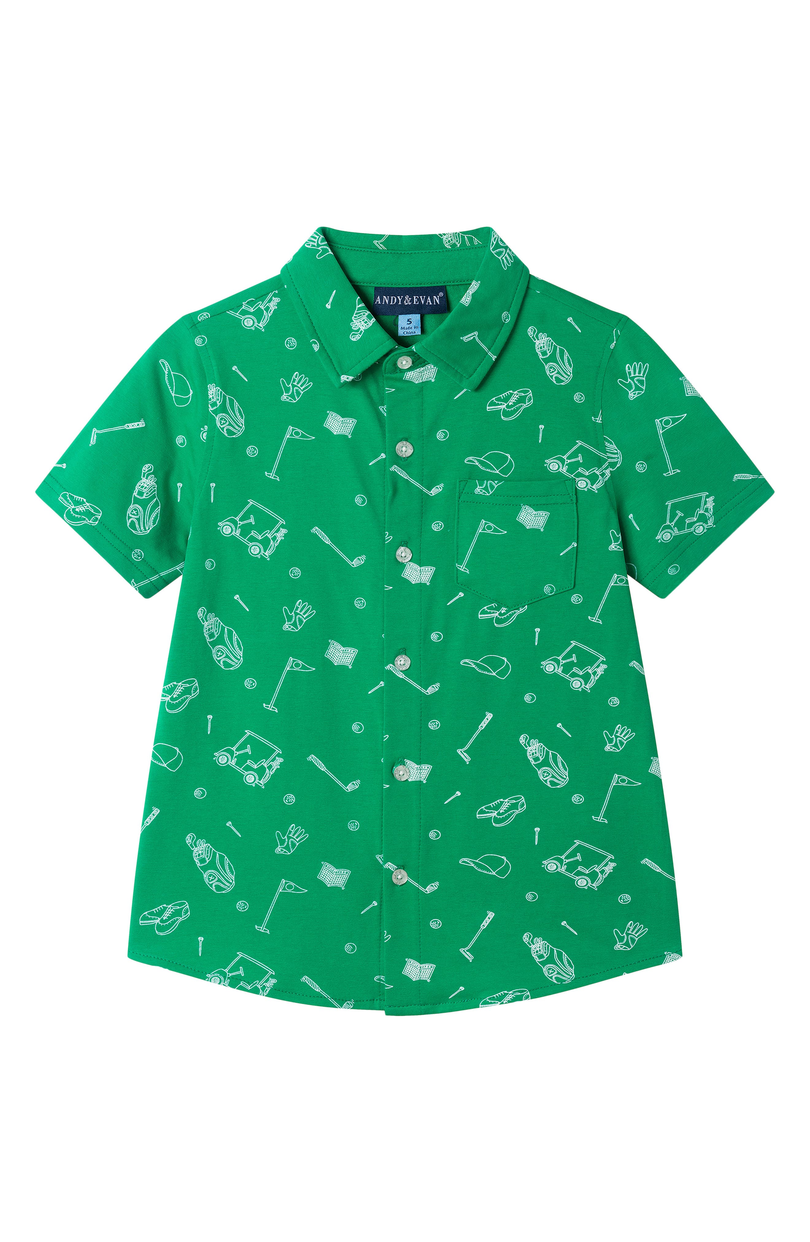 Andy & Evan Kids' Short Sleeve Button-Up Shirt