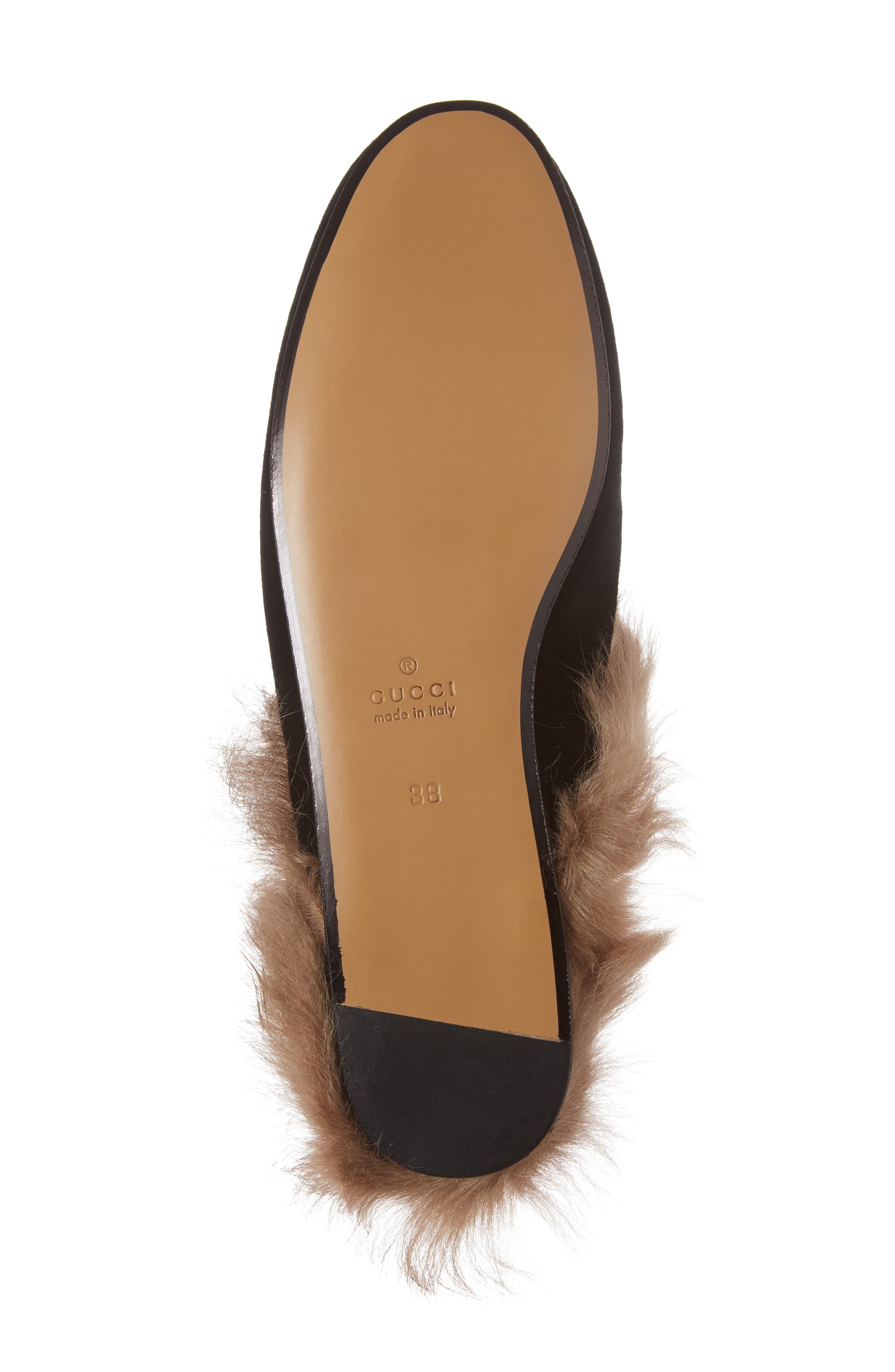 Gucci Princetown Genuine Shearling Mule Loafer, Alternate, color, 