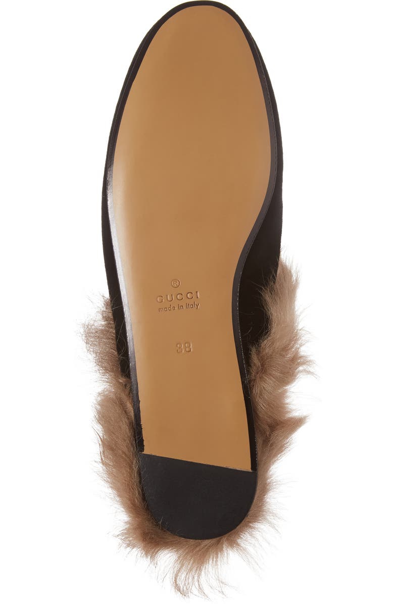 Gucci Princetown Genuine Shearling Mule Loafer, Alternate, color,
