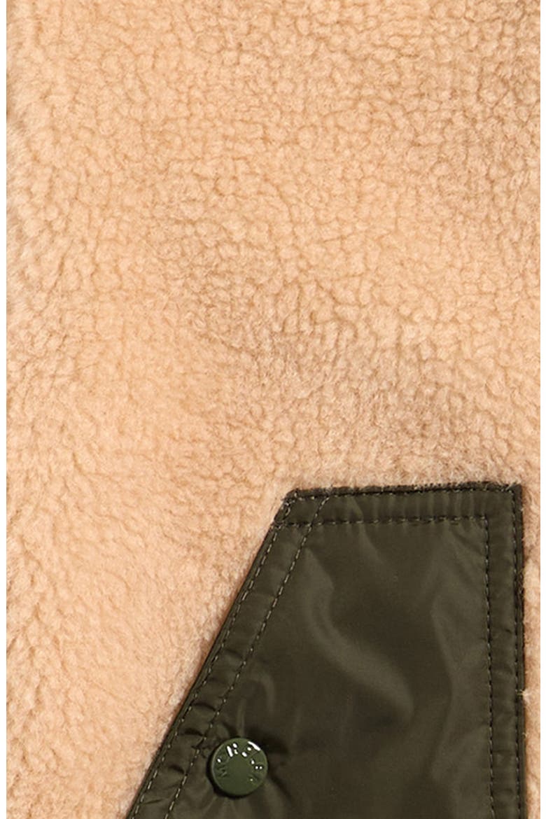 Kids' Hooded Mixed Media Zip Cardigan, Alternate, color, BEIGE