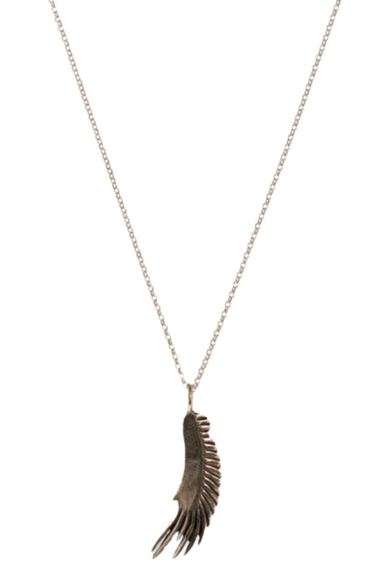 Vulture Wing Necklace, Main, color, Gold Plated