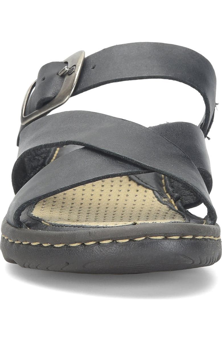 Børn Salas Slide Sandal, Alternate, color, Black Leather