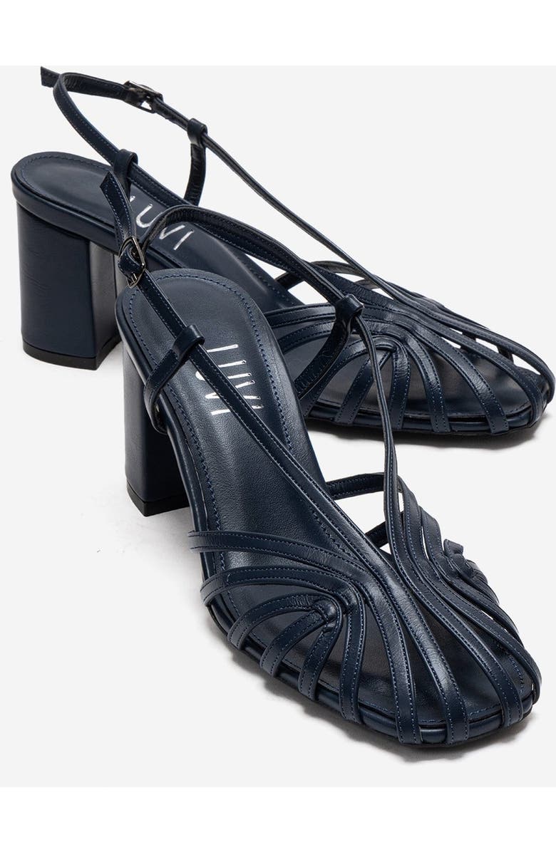 Prologue Shoes Wilda Block Heel Sandal, Main, color, Navy