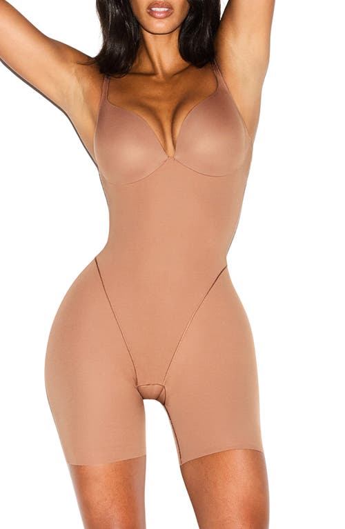 Skims Ultimate Body Butt & Hip Enhancing Bodysuit In Brown