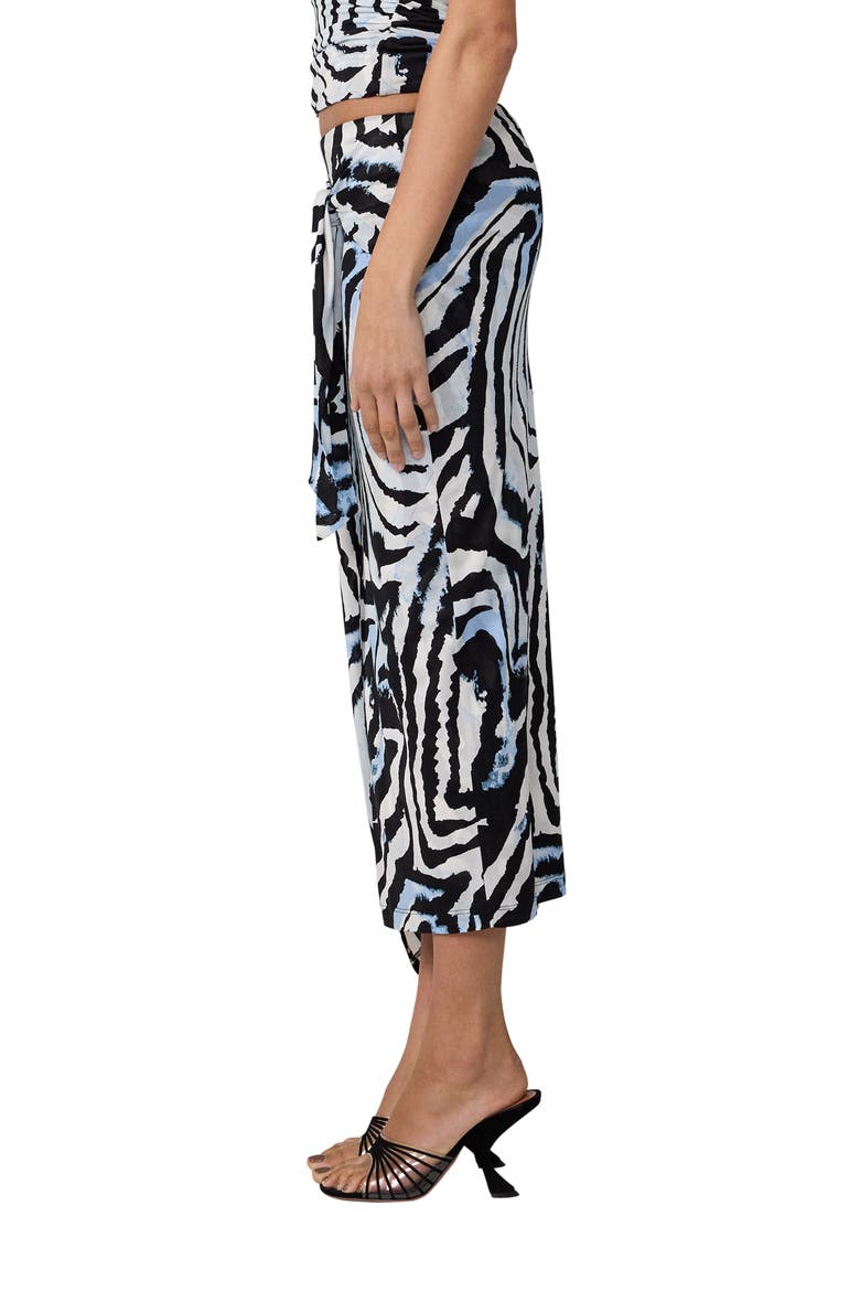 Bianca Abstract Zebra Print Wrap Front Skirt, Alternate, color, ZEBRA ID BIG MIST