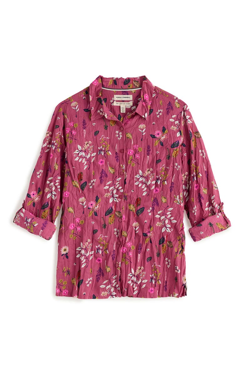 Larissa Organic Cotton Shirt, Alternate, color, FLORA STUDY ROSA
