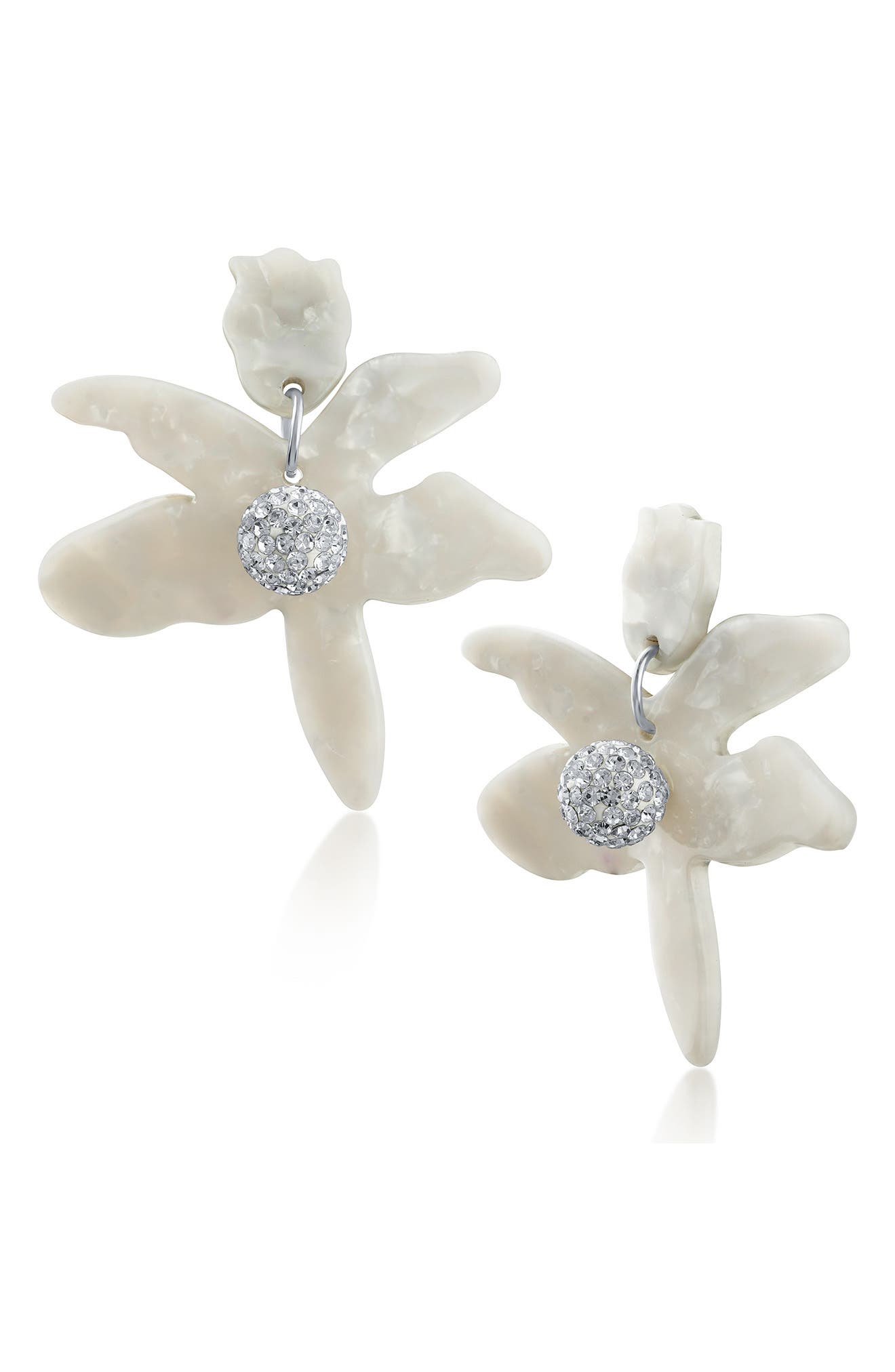 JARDIN Five Petal Modern Floral Drop Earrings