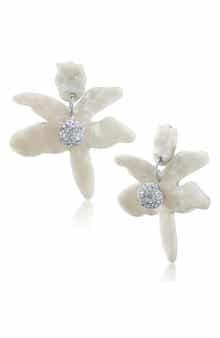 JARDIN Five Petal Modern Floral Drop Earrings