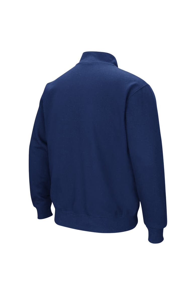 Men's Colosseum Navy Navy Midshipmen Tortugas Team Logo Quarter-Zip Jacket, Alternate, color, Navy