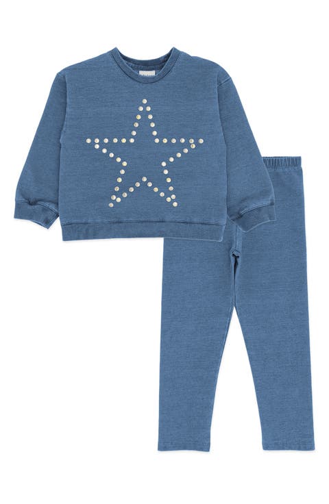 Kids' Playtime Studded Star Knit Two-Piece Set