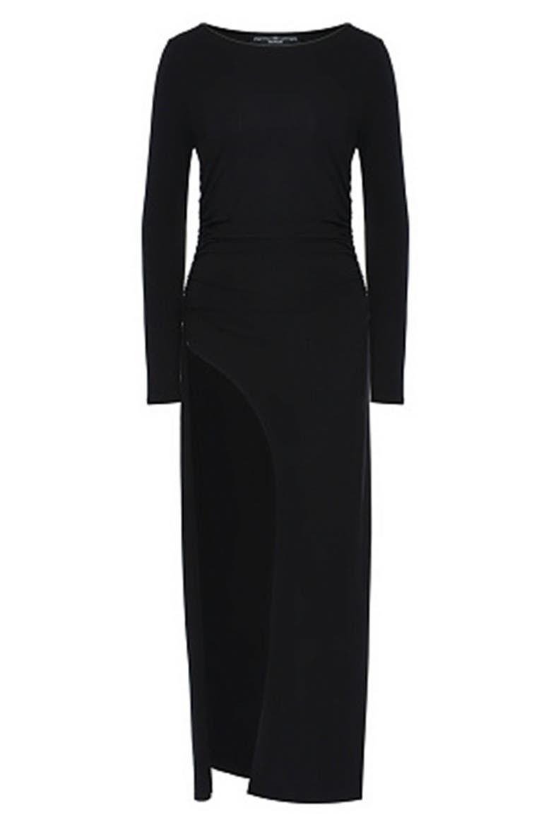 Long Sleeve Jersey Maternity Maxi Dress, Alternate, color, BLACK