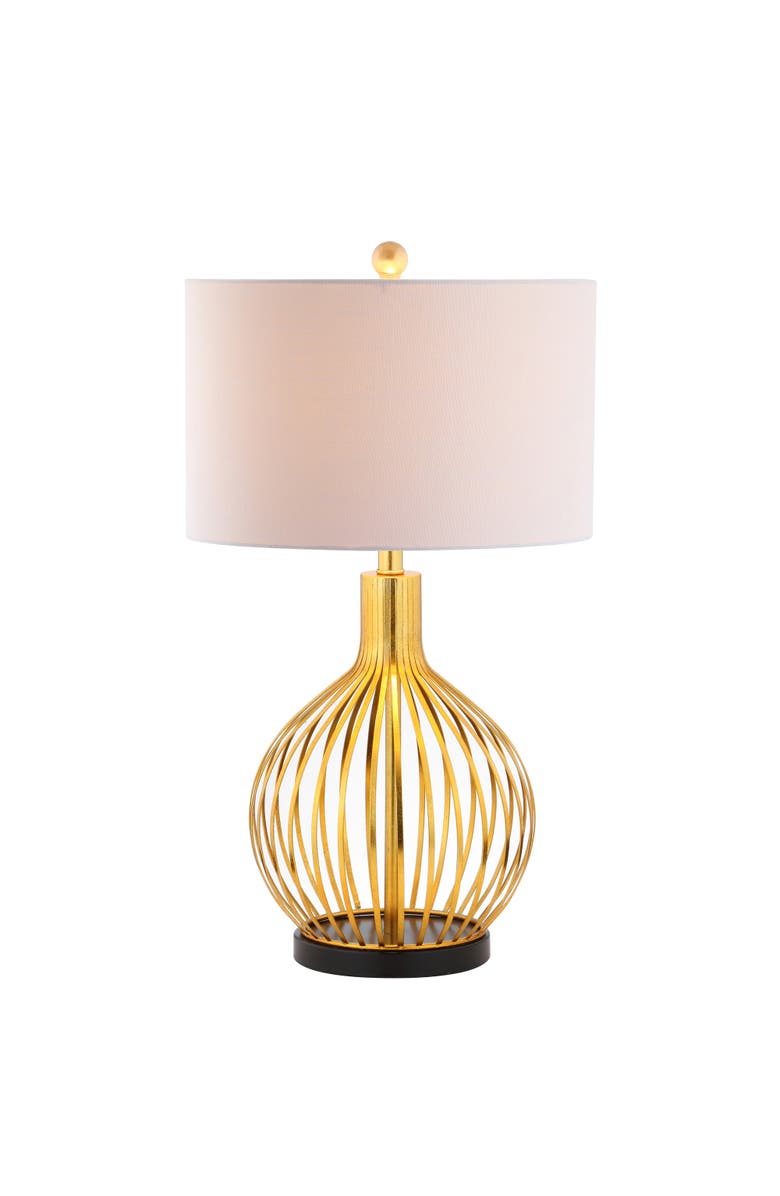 JONATHAN Y Baird 29.5" LED Metal Table Lamp, Gold leaf, Main, color, 