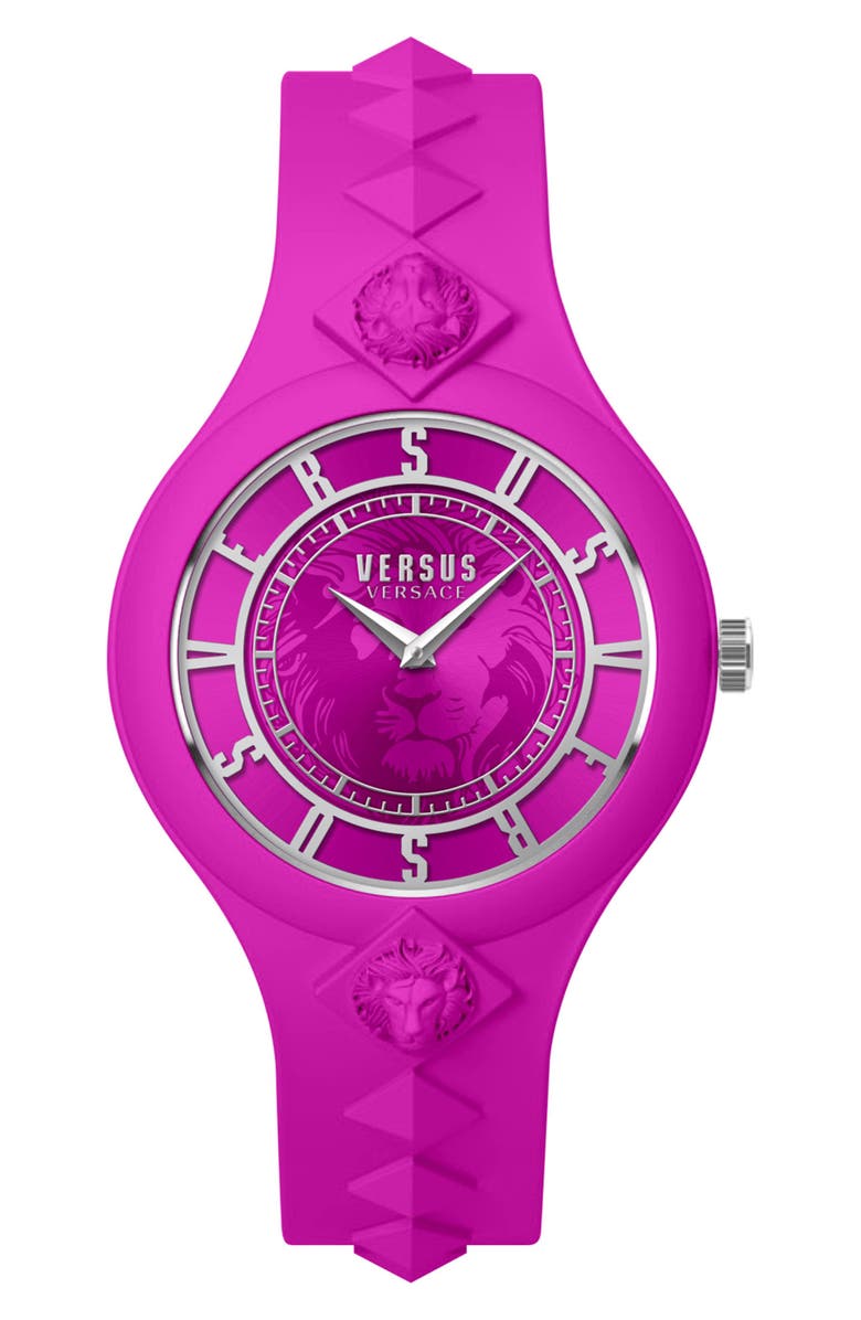 VERSUS Versace Women's Fire Island Studs Silicone Strap Watch, 39mm, Main, color,