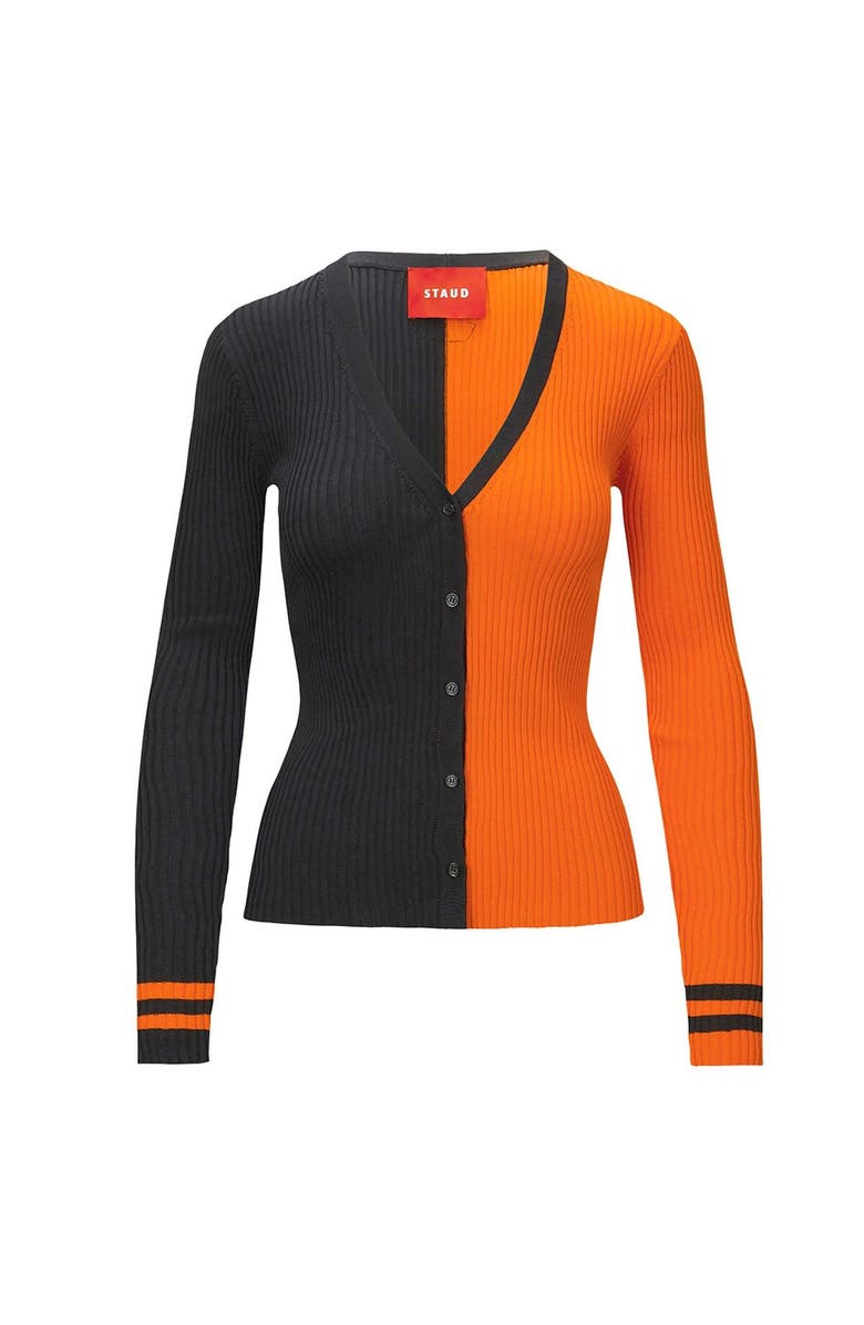 STAUD Women's STAUD Black/Orange Cincinnati Bengals Cargo Sweater, Alternate, color, 