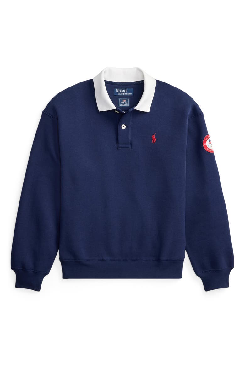Polo Ralph Lauren Team USA Long Sleeve Polo, Alternate, color, Refined Navy