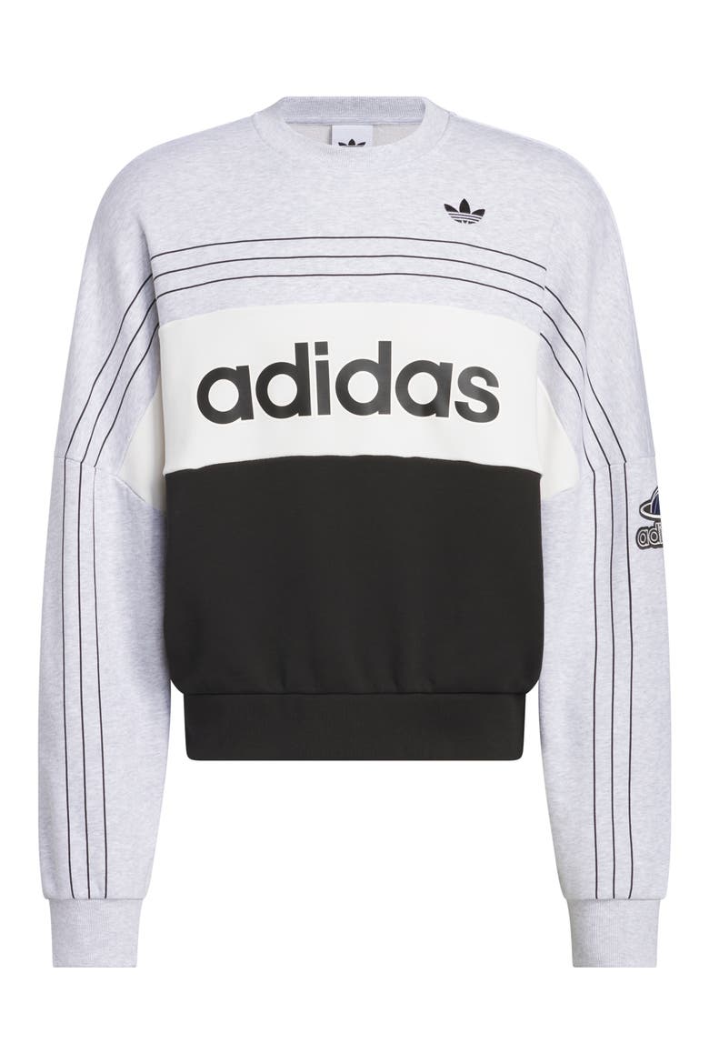 Varsity Sweatshirt, Alternate, color, LIGHT GREY / WHITE/ BLACK
