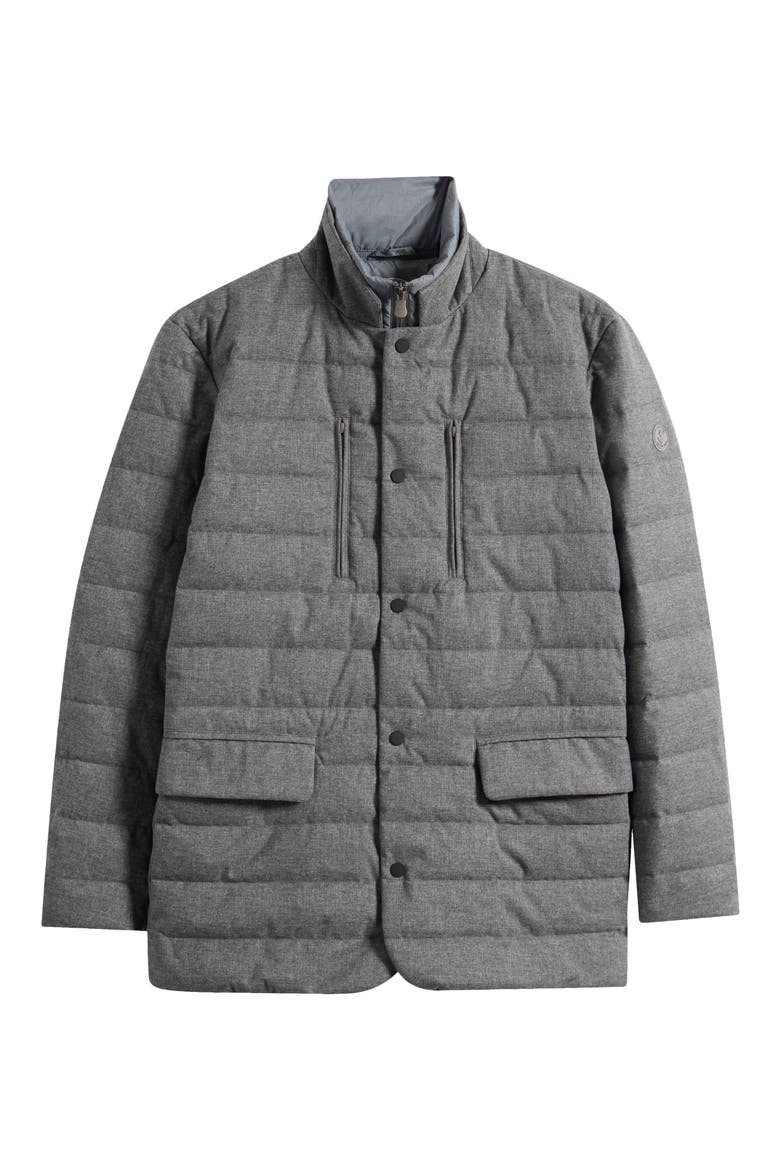 Felipe Quilted Puffer Jacket, Main, color, MID GREY MELANGE