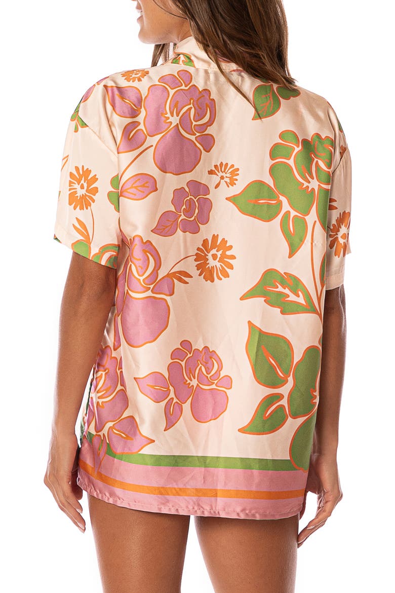 Floating Blooms Noise Cover-Up Shirt, Alternate, color, BEIGE FLORAL