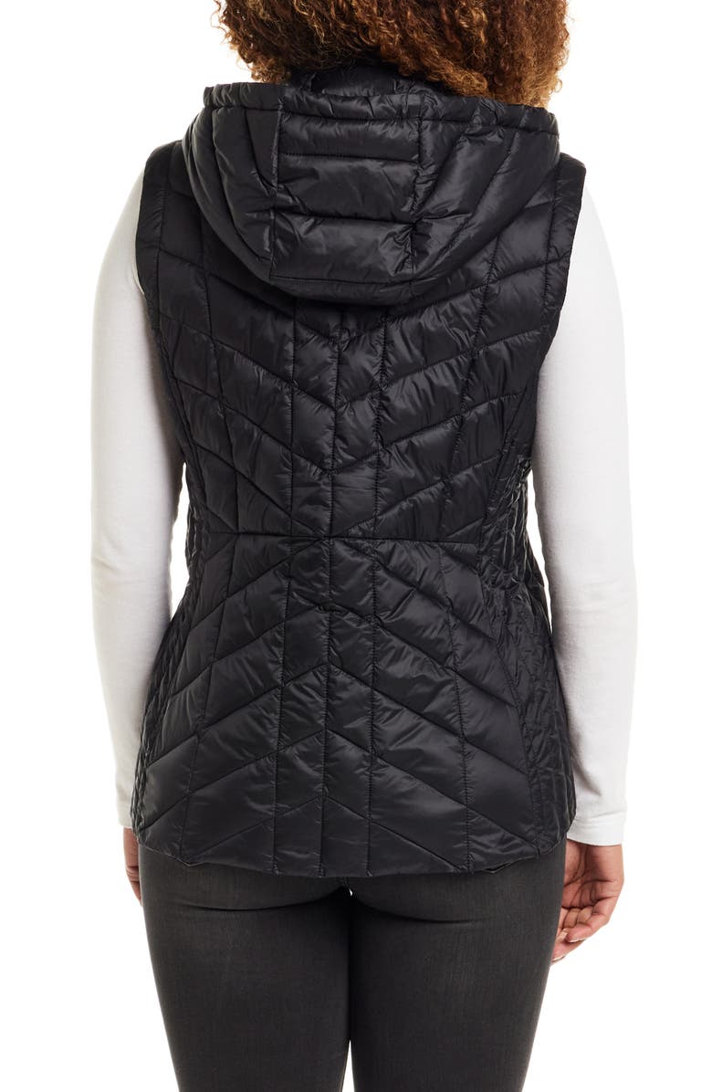 Gallery Quilted Water Resistant Vest with Removable Hood, Alternate, color, 