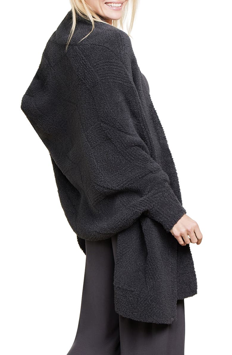 Barefoot Dreams<sup>®</sup> CozyChic<sup>®</sup> Cable Knit Blanket Wrap, Alternate, color,