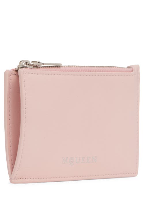 Alexander Mcqueen Mcqueen Logo Leather Zip Card Case In Multi