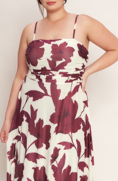 Flying Tomato Floral Midi Dress In Brown
