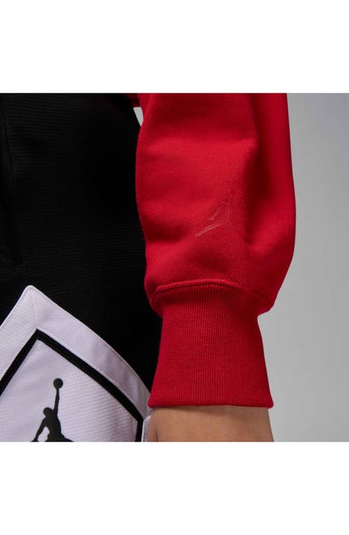 Jordan Women's  Flight Fleece Cropped Satin-lined Hoodie In Varsity Red