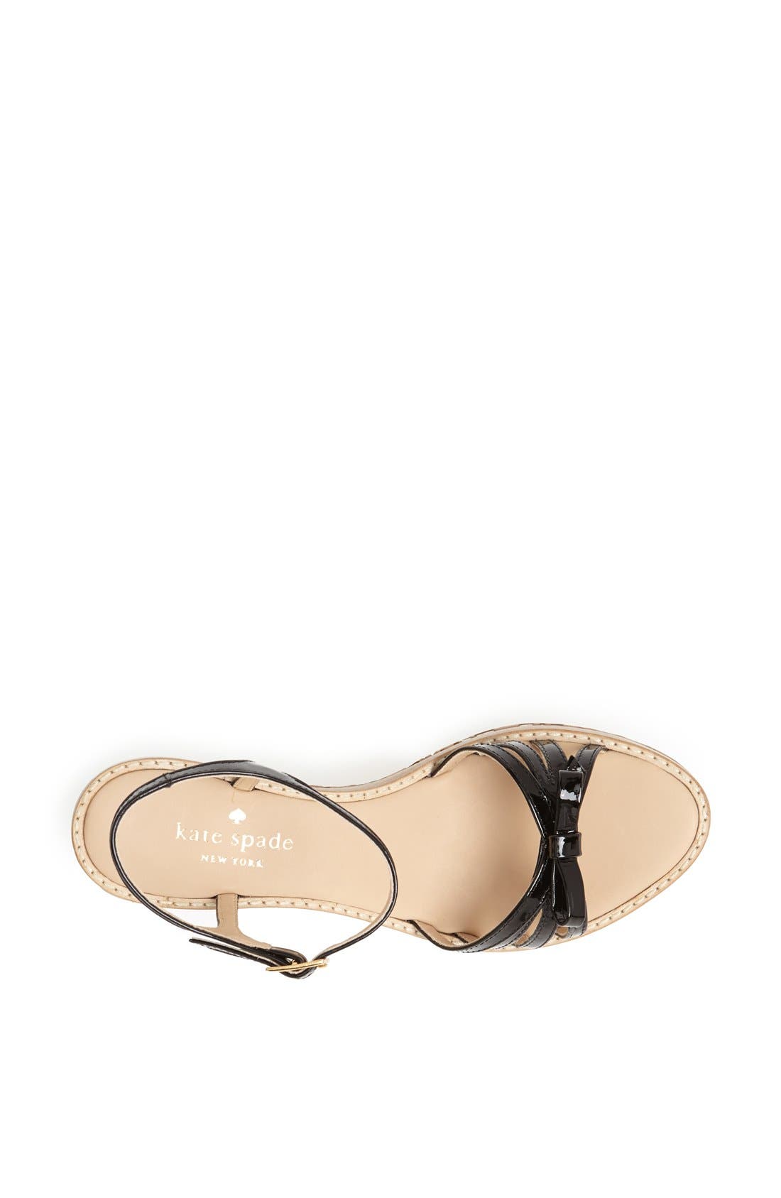 'titi' wedge sandal, Alternate, color, BLACK PATENT