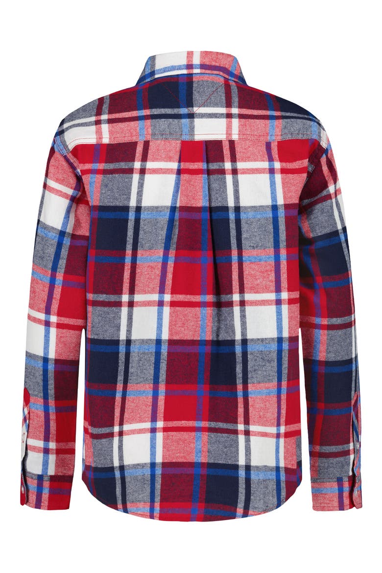 Kids' Long Sleeve Flannel Shirt, Alternate, color, SCARLET SAGE