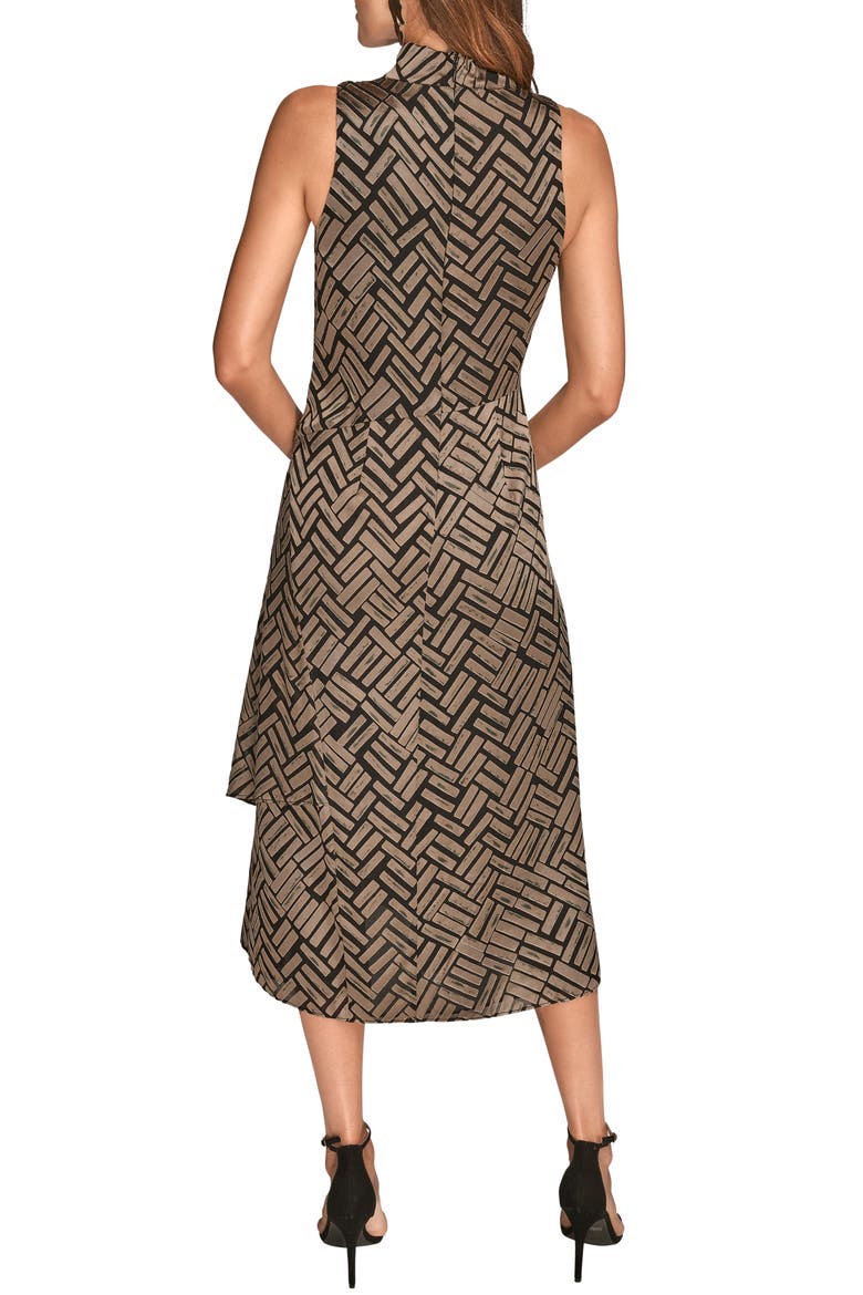 Sleeveless Burnout Midi Dress, Alternate, color, BLACK/ NOLITA