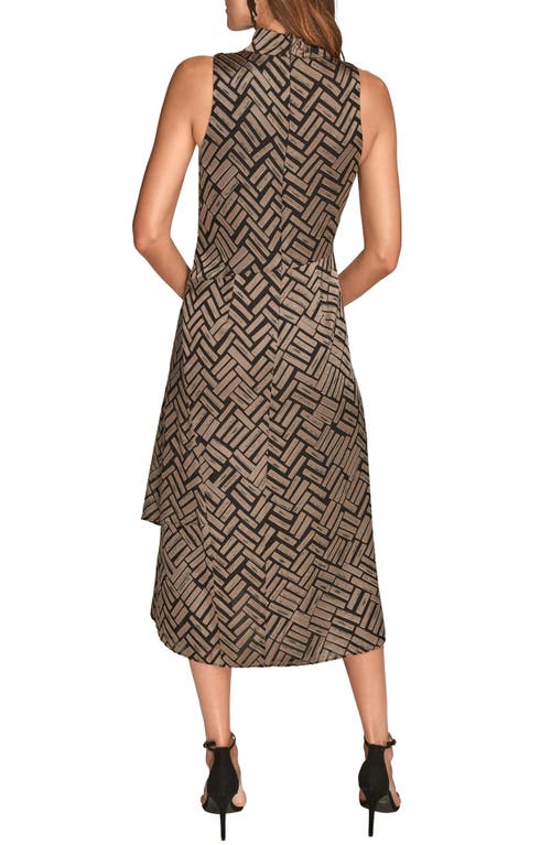 Donna Karan New York Sleeveless Burnout Midi Dress In Brown