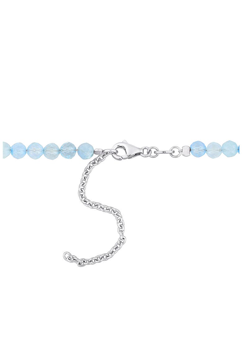 Aquamarine Beaded Necklace & Bracelet Set, Alternate, color, BLUE
