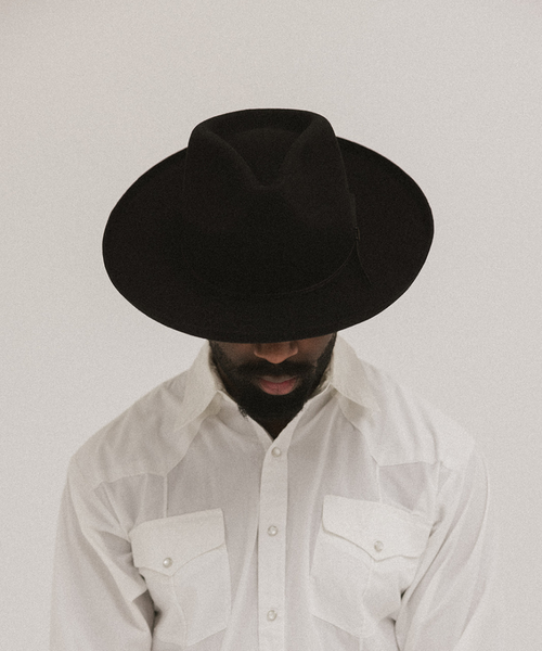 Two Roads Hat Co. Clarksdale Teardrop Crown Fedora In Black