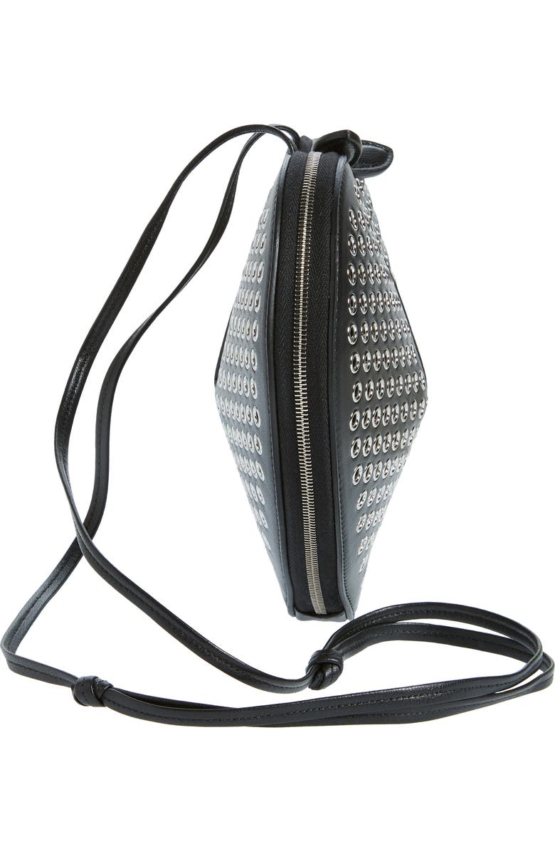 Alaïa Le Coeur Grommet Leather Crossbody Bag, Alternate, color,