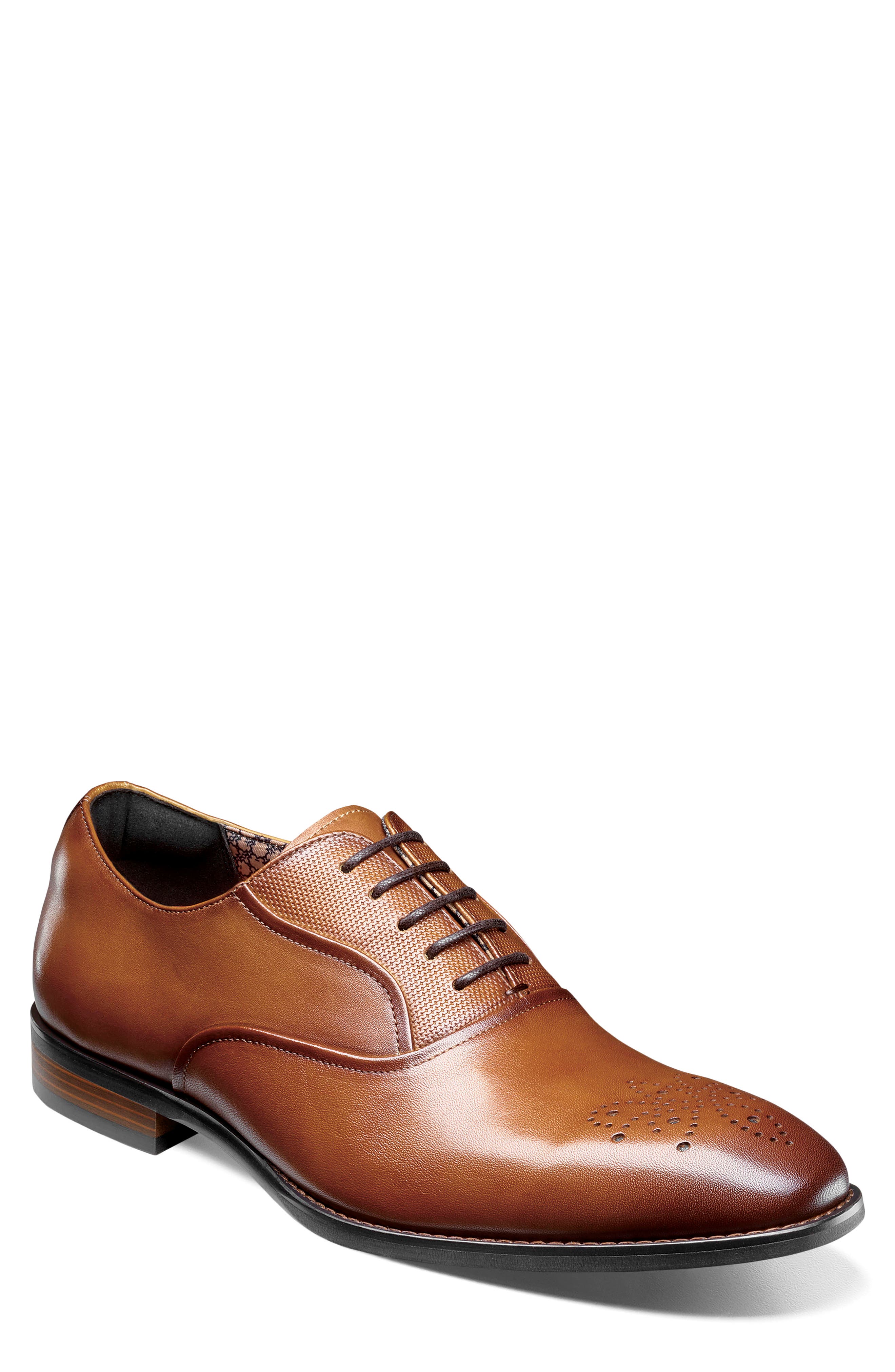 Langford Leather Oxford, Main, color, COGNAC