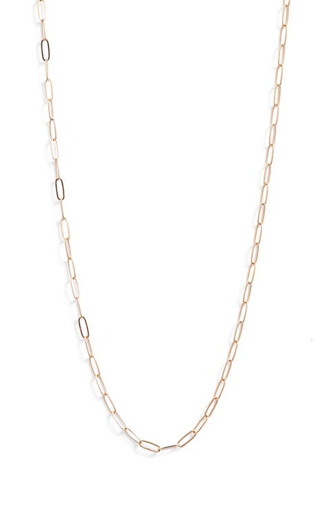 Mini Paper Clip Chain Necklace