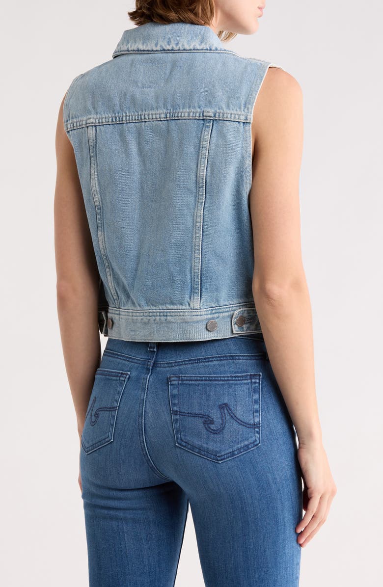 AG Avery Denim Vest, Alternate, color, Sand Dollar