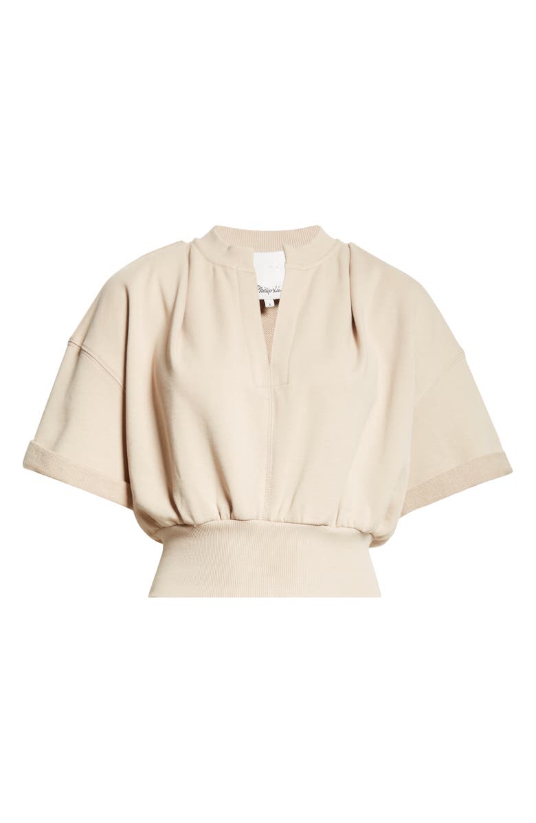 3.1 Phillip Lim Crop Sweatshirt, Alternate, color, Concrete