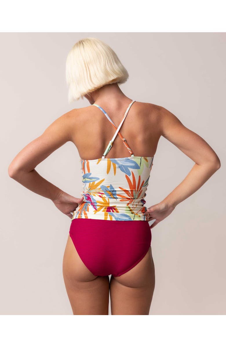 Nani Flat Rib Yoga Pocket Swim Bottom, Alternate, color, Berry