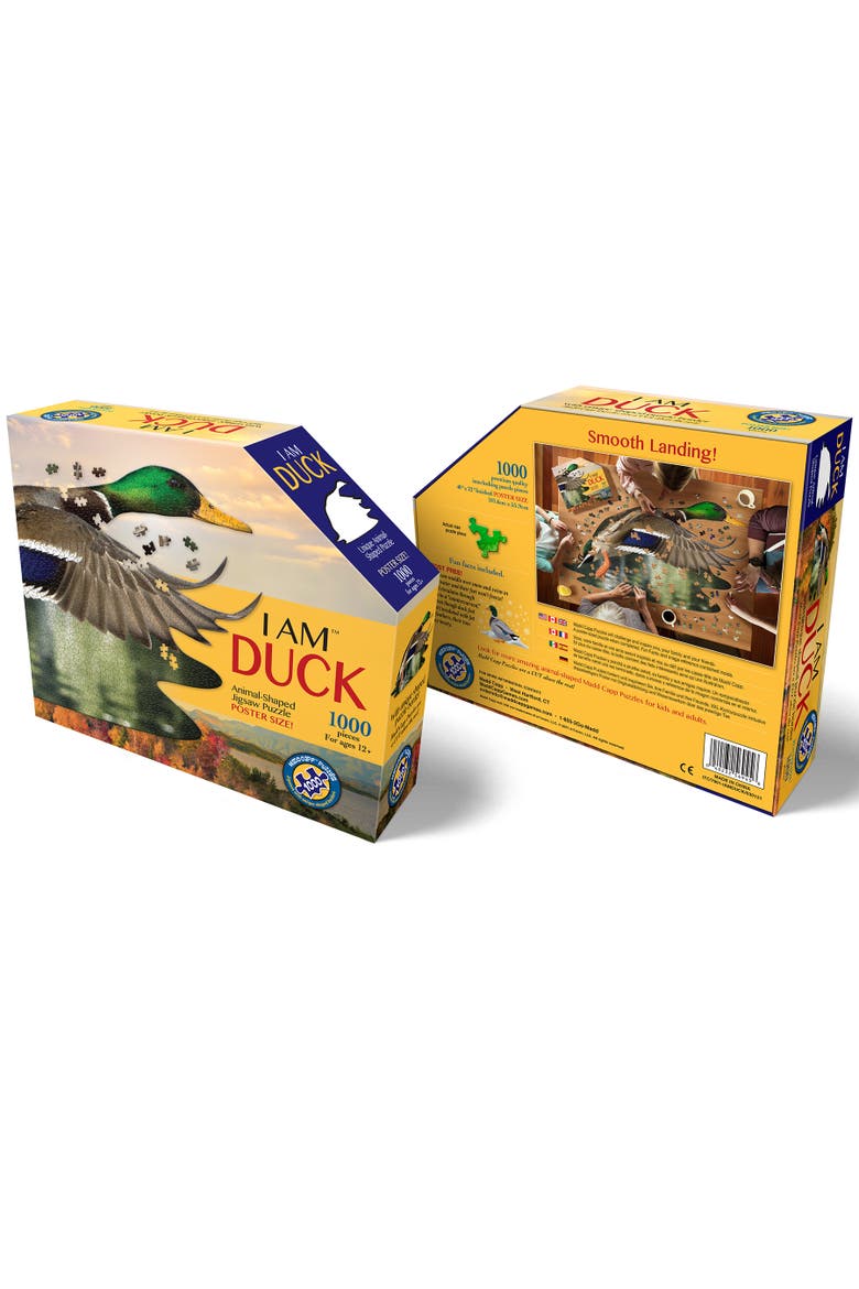 I Am Duck 1000 Pieces Animal Shaped Jigsaw Puzzle, Alternate, color, Multicolored