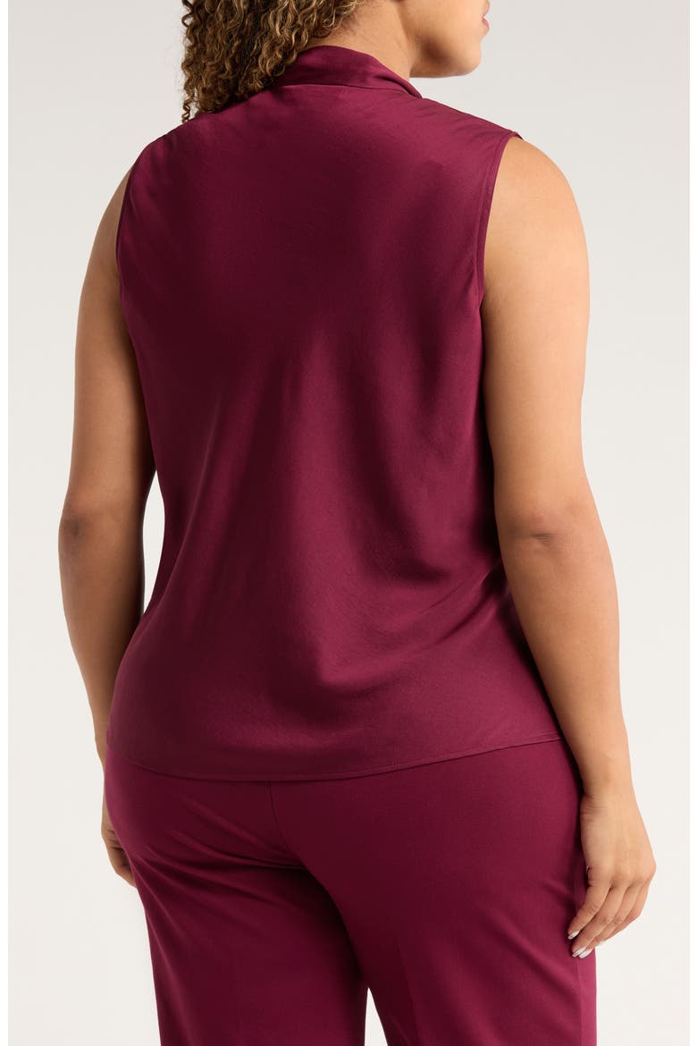 Tie Neck Sleeveless Top, Alternate, color, SHIRAZ