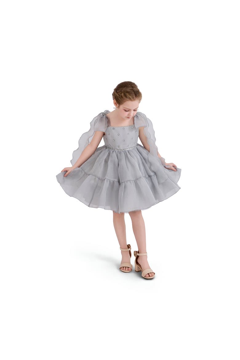 Sparkle Tiered Dress, Alternate, color, Grey